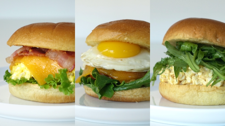 Egg Burger: 3 ways